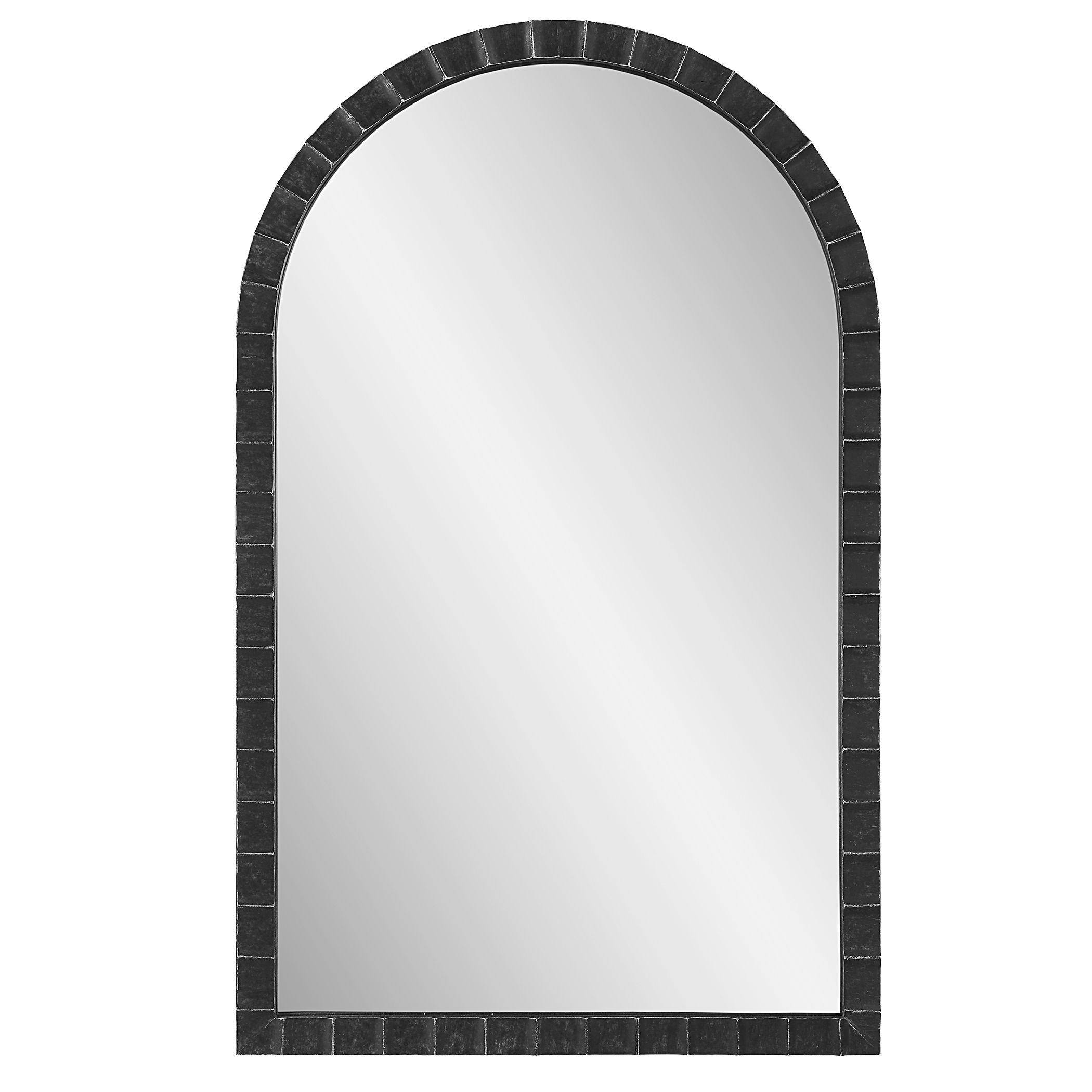 Dandridge Black Arch Mirror, by Uttermost, 24" width x 39" height x 1.13" depth View 1