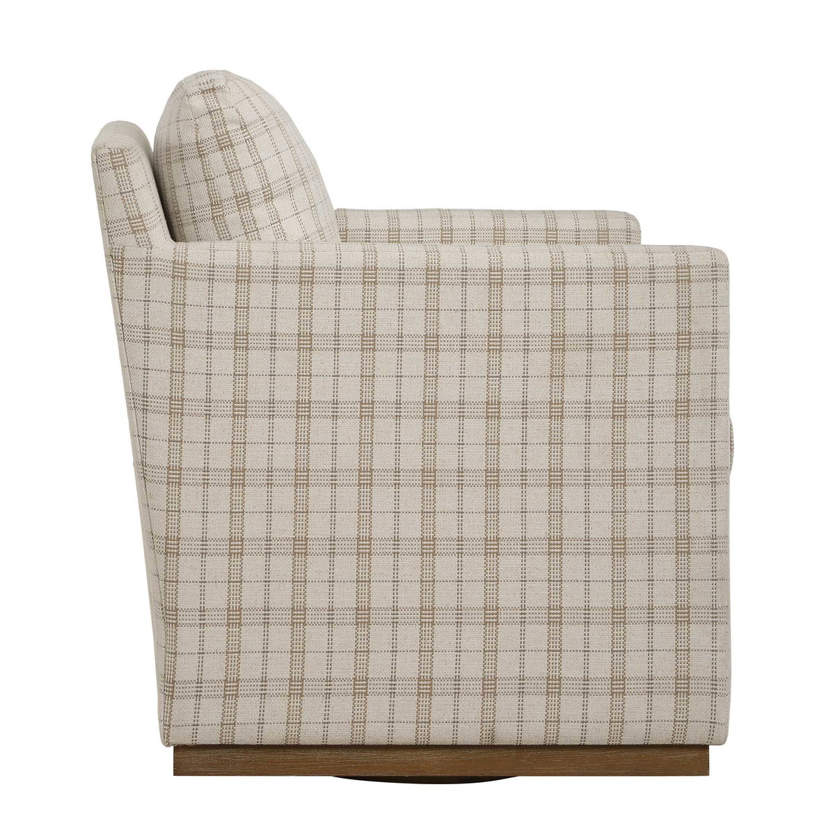 Basie Casual Linen Swivel Chair, Accent Chair by Uttermost, 31.5" width x 31" height x 27.75" depth View 6