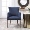 Yareena Blue Wing Chair, Accent Chair by Uttermost, 24.5" width x 37" height x 28" depth thumbnail 2