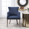 Yareena Blue Wing Chair, Accent Chair by Uttermost, 24.5" width x 37" height x 28" depth thumbnail 2