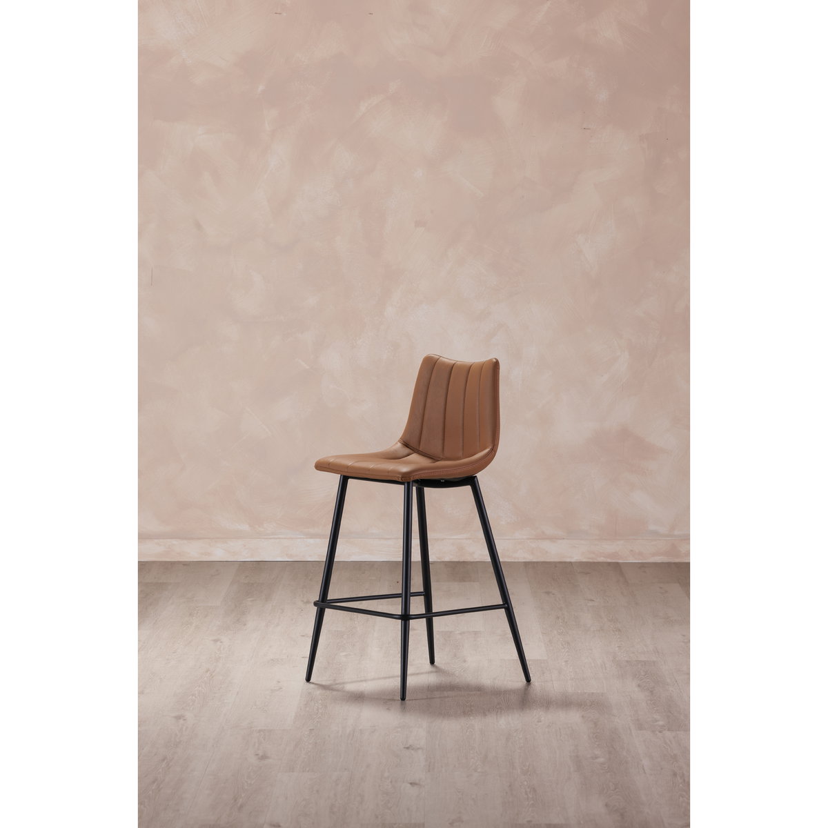 Alibi Counter Stool Tan - Set Of Two, Counter & Bar Stool by Moe's Home, 17.7" width x 37" height x 20" depth View 9