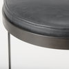 Tyson Backless 28in Seat Bar Stool | Black Leather with Black Metal, Counter & Bar Stool by Mercana, 17.25" length x 17.5" width x 28" height thumbnail 9