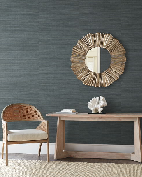 Tasar Silk Blue Wallpaper