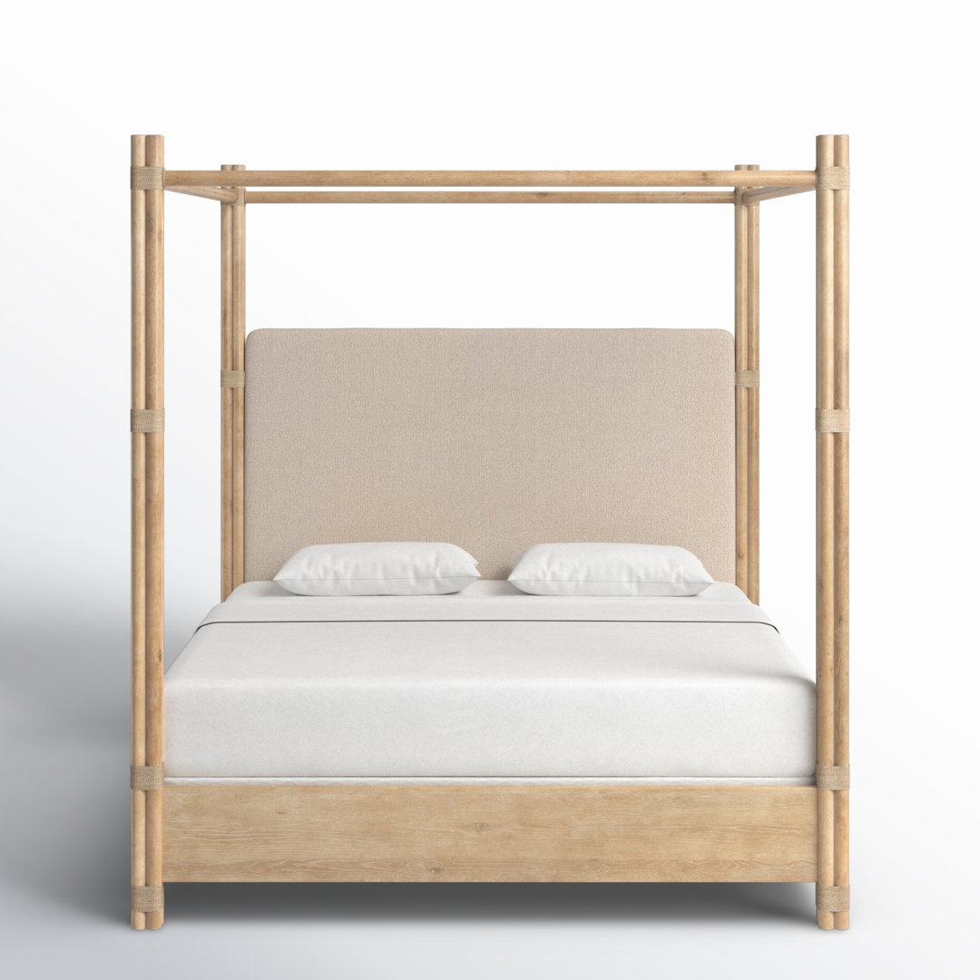 Retreat Upholstered Canopy Bed, by Hooker Furniture, 81.5" width x 90" height x 92" depth View 5