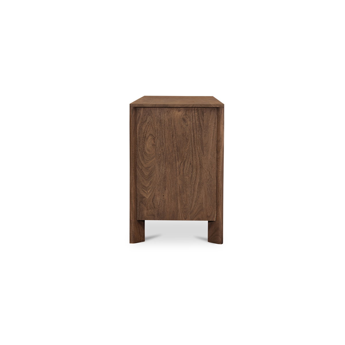 Mabel 6 Drawer Dresser Dark Brown, by Moe's Home, 64.3" width x 30.75" height x 20.2" depth View 4