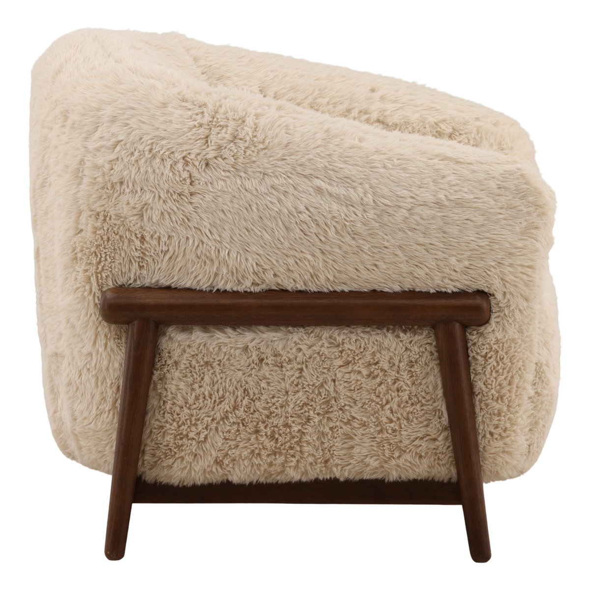 Prescott Occasional Chair Cream, Accent Chair by Dovetail, 32.6" width x 29.7" height x 32" depth View 3