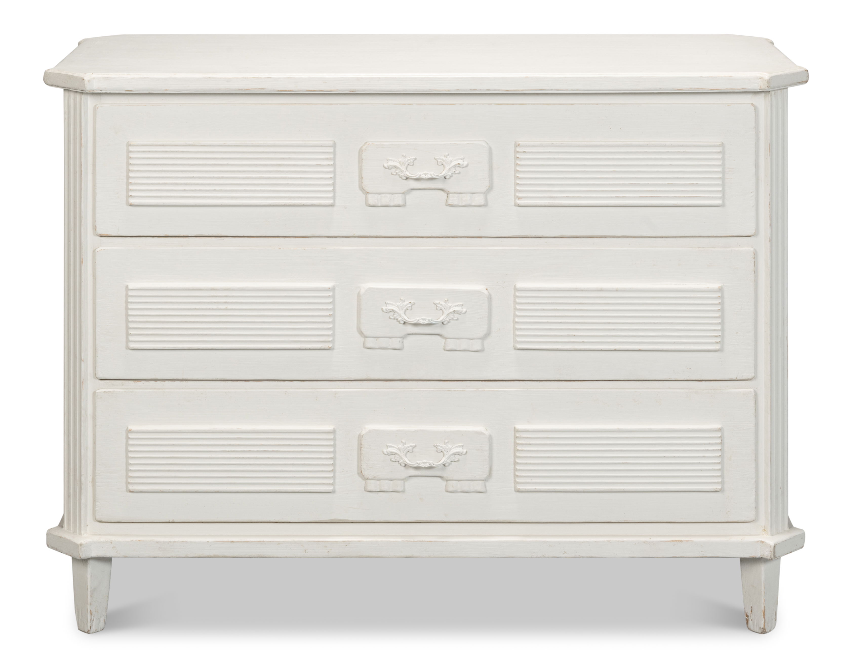 Altus Commode, Antique White, Cabinets & Chest by Sarreid, 46" length x 20" width x 34" height View 2