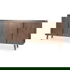 Lillie Medium Brown Wood 4 Door Tray Top Sideboard thumbnail 0