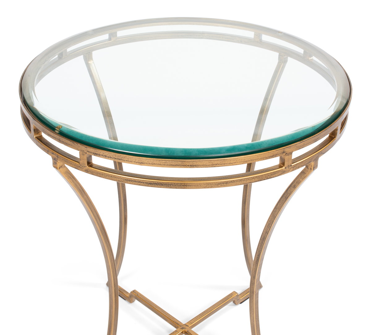 Round Side Table, by Sarreid, 1'8" length x 1'8" width x 1'10" height View 7