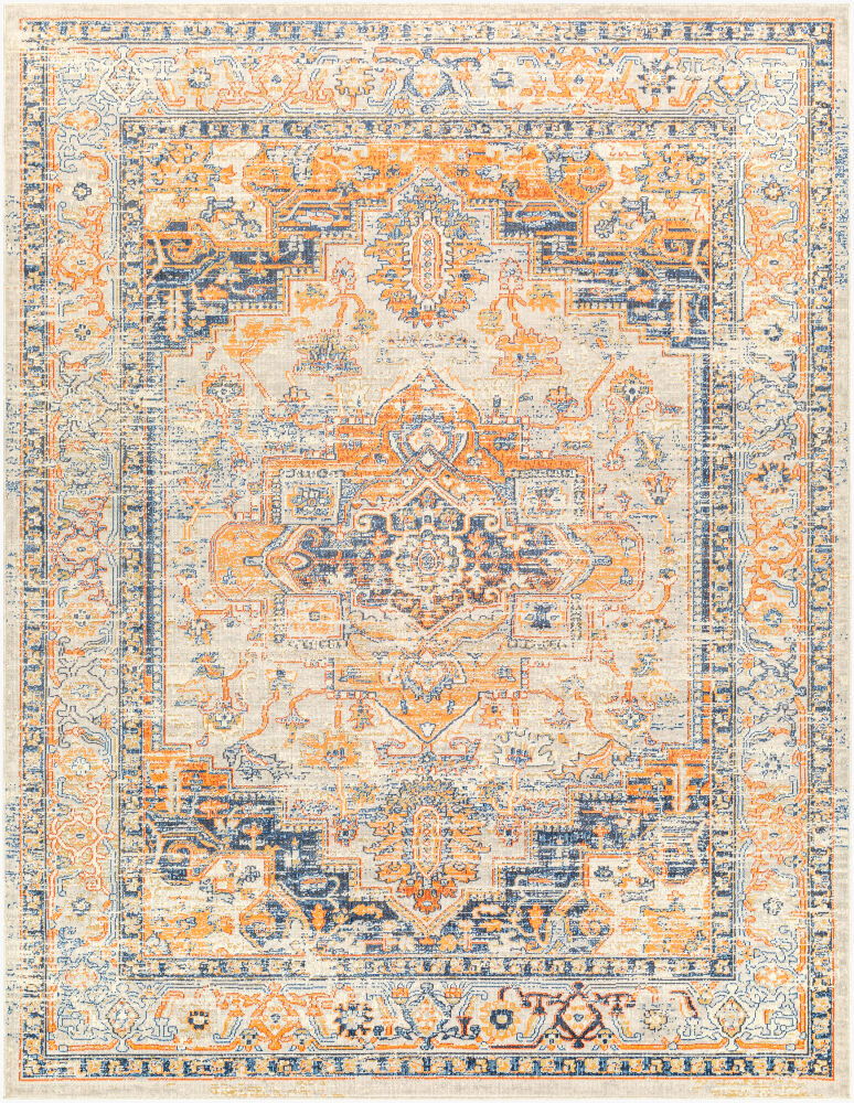 Bodrum Machine Woven Rug, by Surya, 7'2.61" length x 5'2.99" width