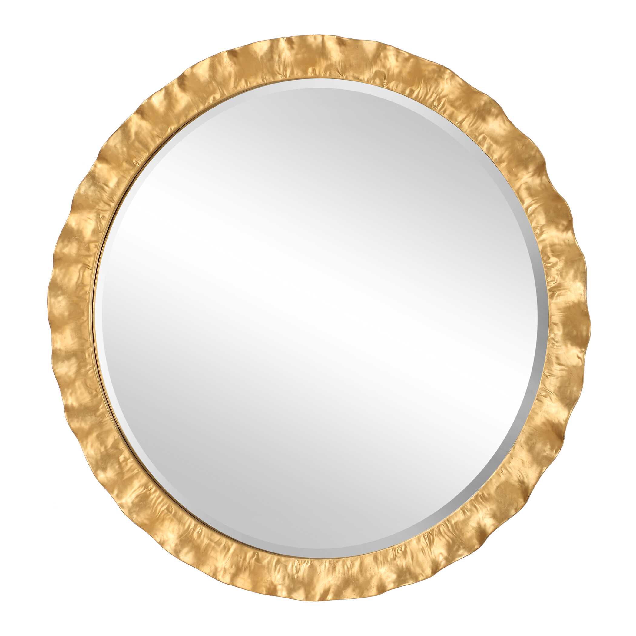 Haya Round Gold Mirror large image 
