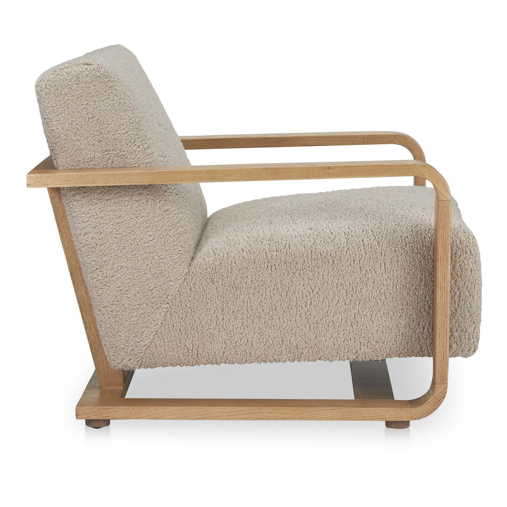 Eckersley Lounge Chair Beige Faux Shearling large image 