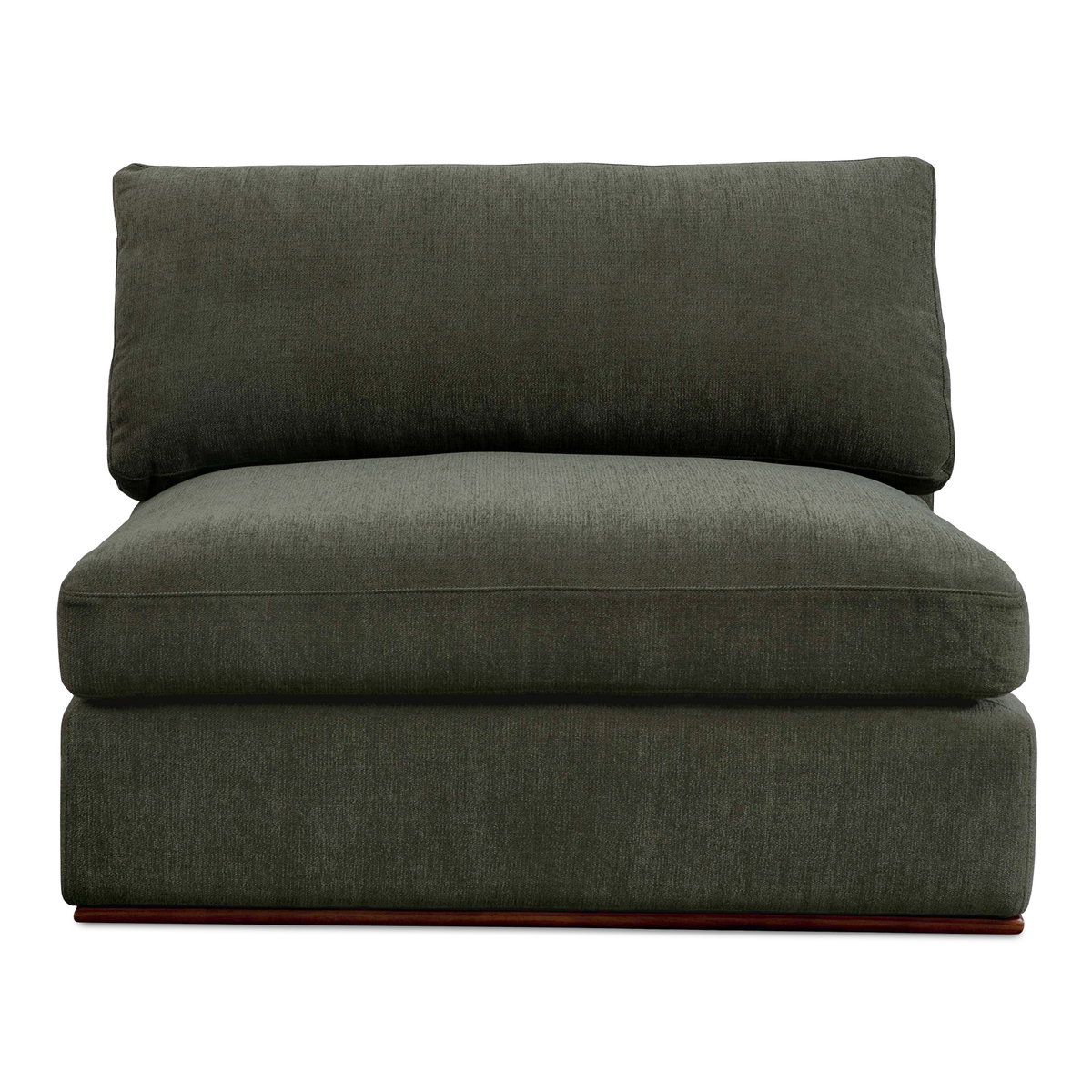 Rue Slipper Chair Deep Green, Accent Chair by Moe's Home, 41" width x 23.6" height x 41" depth View 1