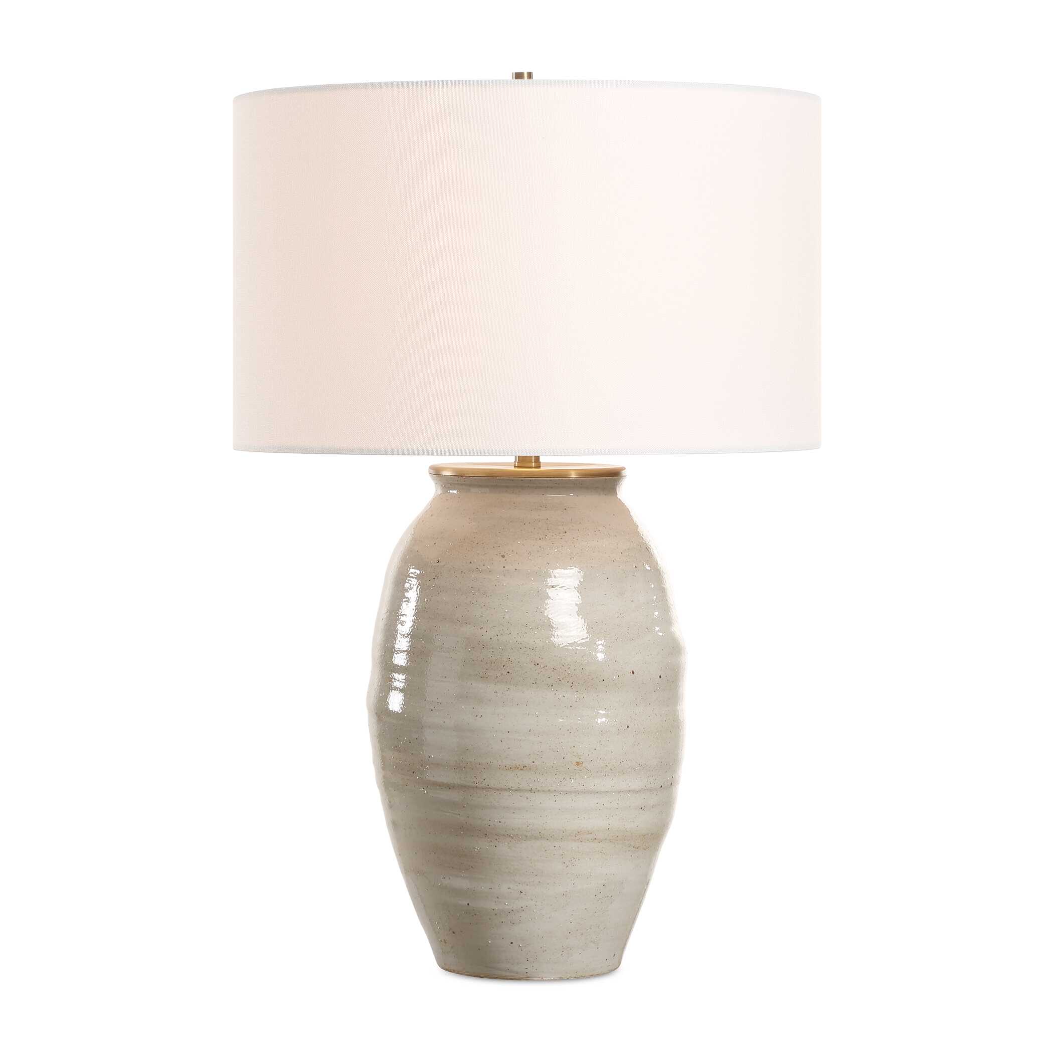 Amos Ceramic Table Lamp, by Uttermost, 17" width x 25.75" height x 17" depth View 1