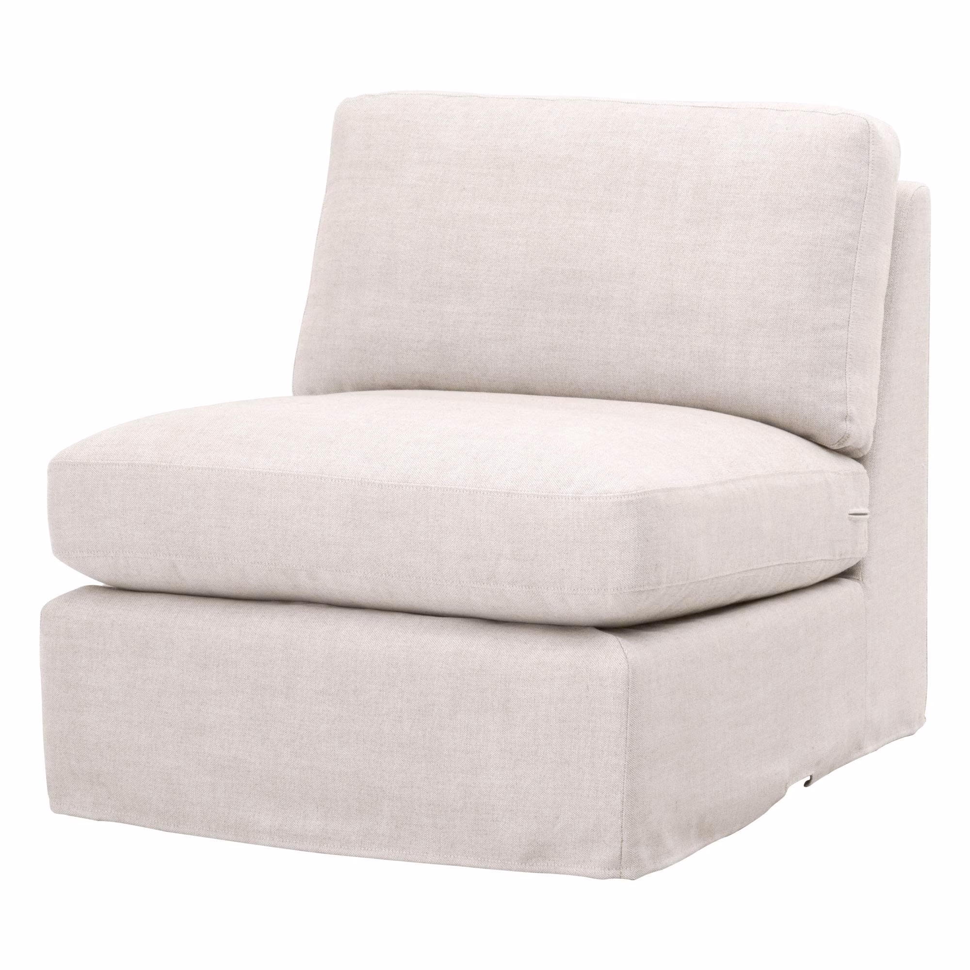 Lena Modular Slipcover 1-Seat Armless Chair large image 