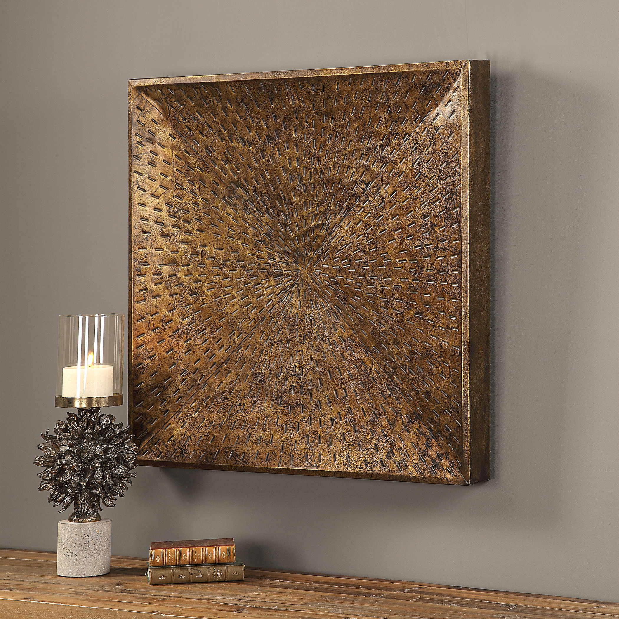 Blaise Antiqued Bronze Wall Art large image 