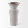 Esme  Whitewashed Ceramic Vase, by Mercana, 4.53" length x 4.53" width x 10.43" height thumbnail 3