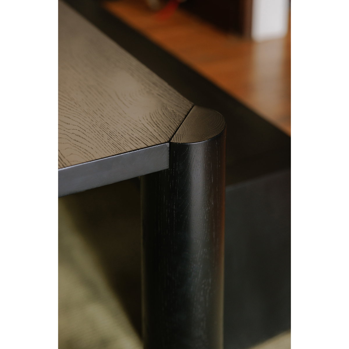 Post Small Dining Table Black, by Moe's Home, 76" width x 29" height x 36" depth View 7