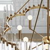 Crystal Stick 8 Light Brass Chandelier, Pendant by Uttermost, 38.75" width x 31.25" height x 38.75" diameter x 38.75" depth thumbnail 6