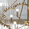 Crystal Stick 8 Light Brass Chandelier, Pendant by Uttermost, 38.75" width x 31.25" height x 38.75" diameter x 38.75" depth thumbnail 6