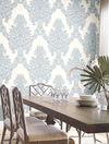 Pineapple Plantation Periwinkle & White Wallpaper thumbnail 2