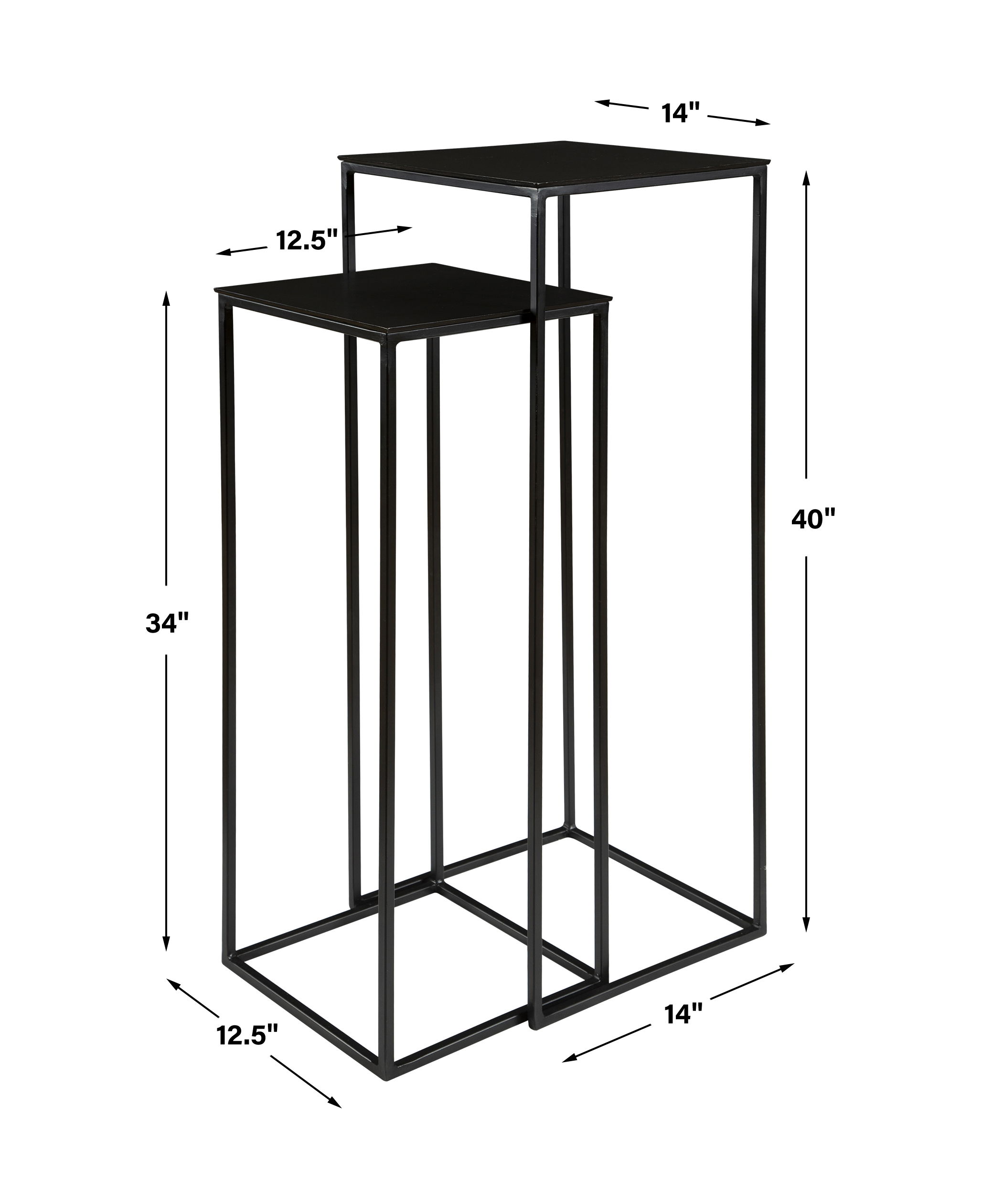 Coreene Nesting Pedestal Tables Set/2 large image 