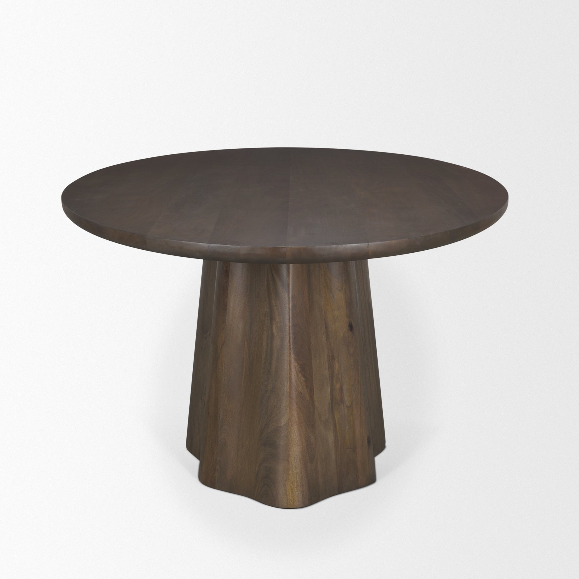 Jovani 94' Solid Dark Brown Mango Wood Oval Dining Table, by Mercana, 94" length x 47" width x 30" height View 5