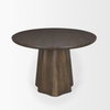 Jovani 94'L x 47'W Oval Pedestal Dining Table | Modern | Dark Brown Wood | Seats 8, by Mercana, 94" length x 47" width x 30" height thumbnail 5