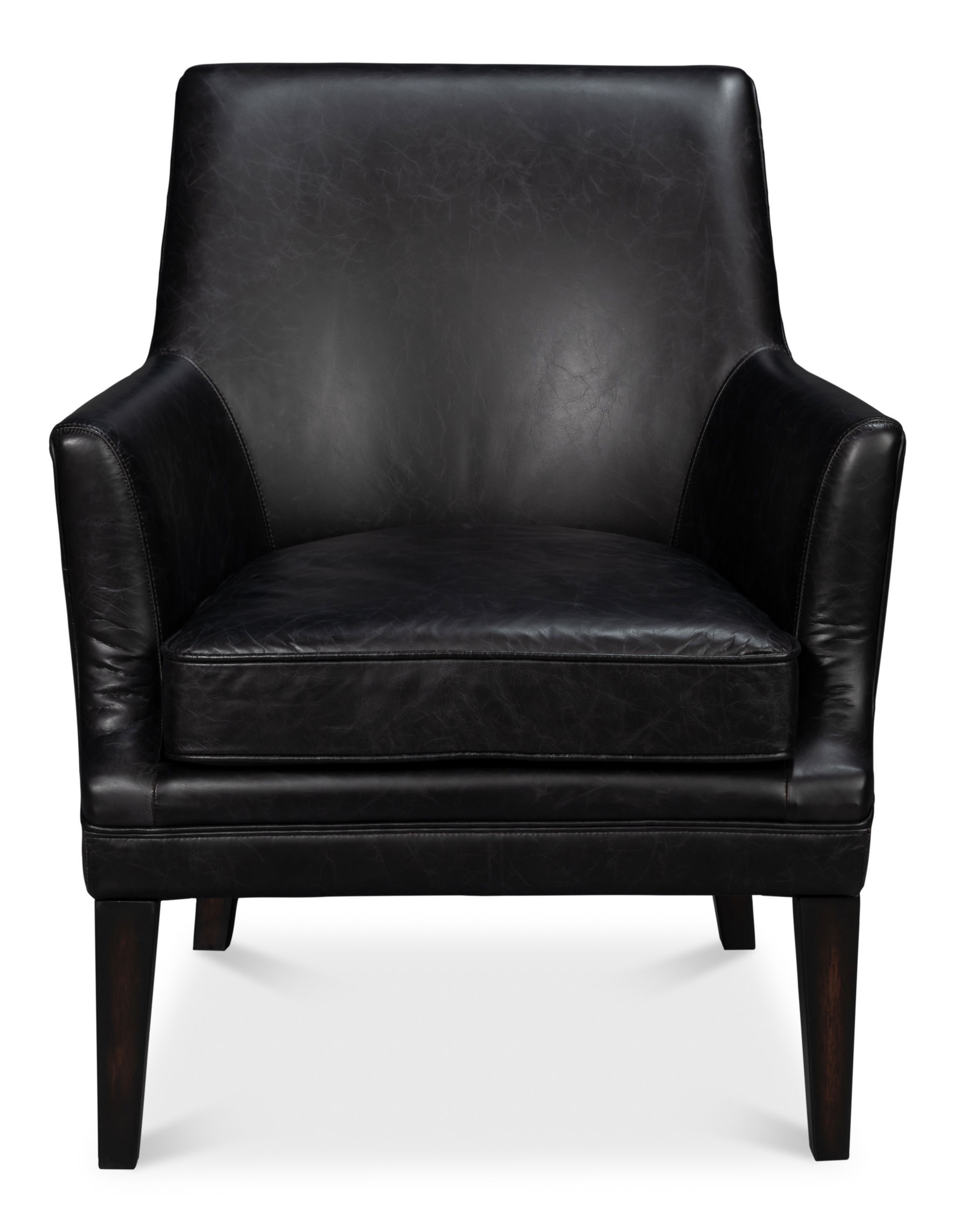 Royalton Distilled Leather Chair,Blk large image 