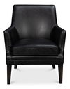 Royalton Distilled Leather Chair,Blk thumbnail 1