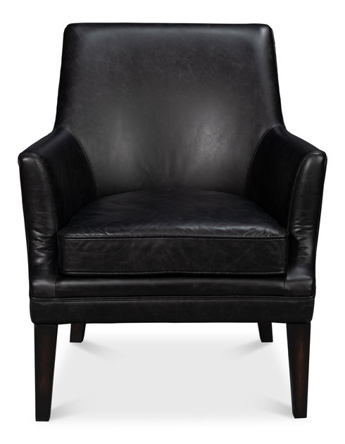 Royalton Distilled Leather Chair,Blk