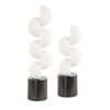 Symmetry White Sculptures Set/2, Decorative by Uttermost, 4.5" width x 18" height x 4.5" depth thumbnail 4