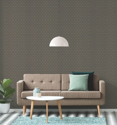 Bee Sweet Grey Wallpaper