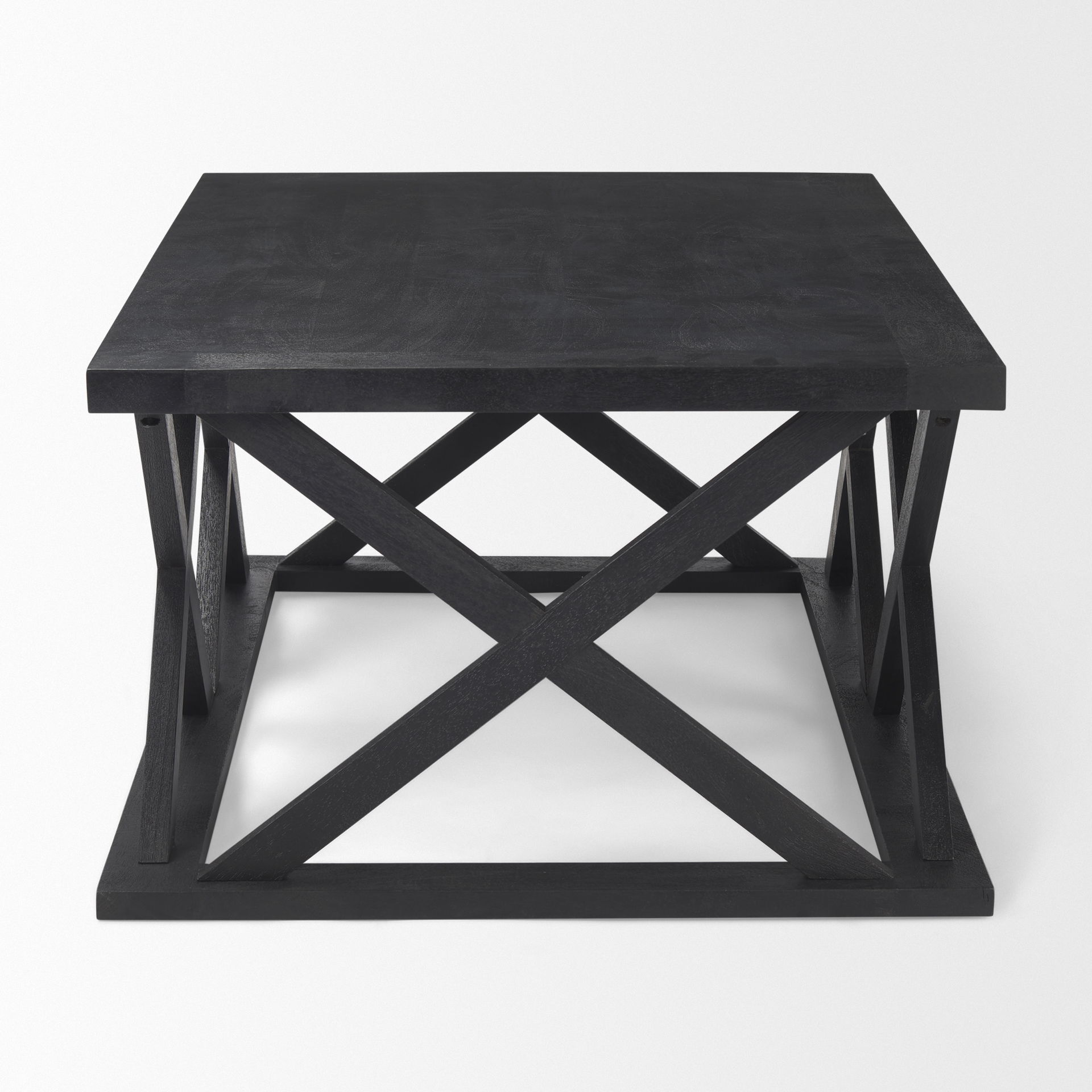 Forsey  Black Wood Rectangular Coffee Table large image 
