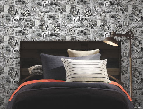 Marvel Comics Pow! Black & White Wallpaper