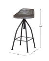 Kairu Wooden Bar Stool, Furniture by Uttermost, 16" width x 34.5" height x 16" depth thumbnail 3