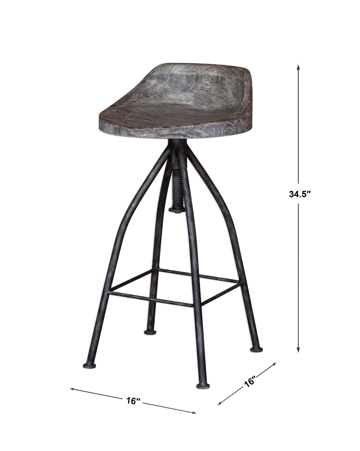 Kairu Wooden Bar Stool large image 