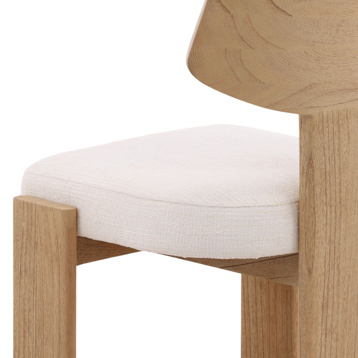 Ian Dining Chair Set of 2 Natural, by Dovetail, 21.53" width x 32.5" height x 21.9" depth View 5