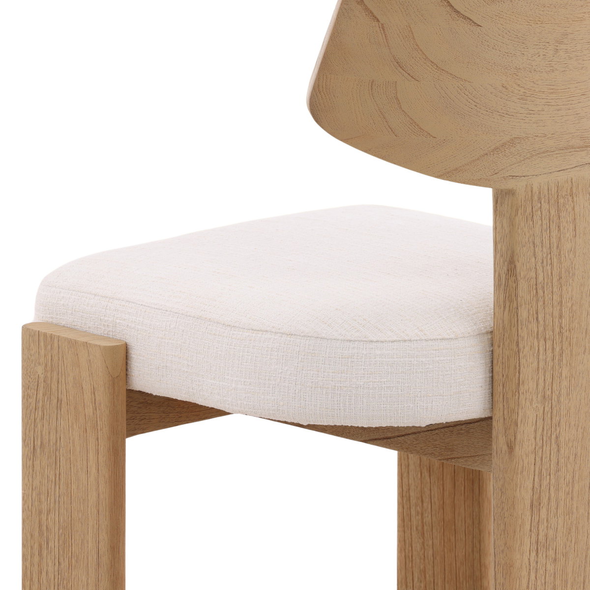Ian Dining Chair Set of 2 Natural, by Dovetail, 21.53" width x 32.5" height x 21.9" depth View 5