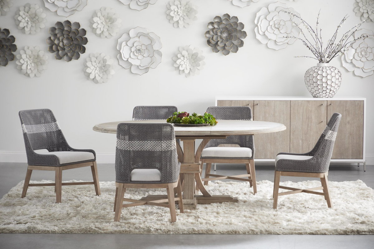 Devon 54' Round Extension Dining Table, by Essentials for Living, 54" width x 30" height x 54" depth View 14