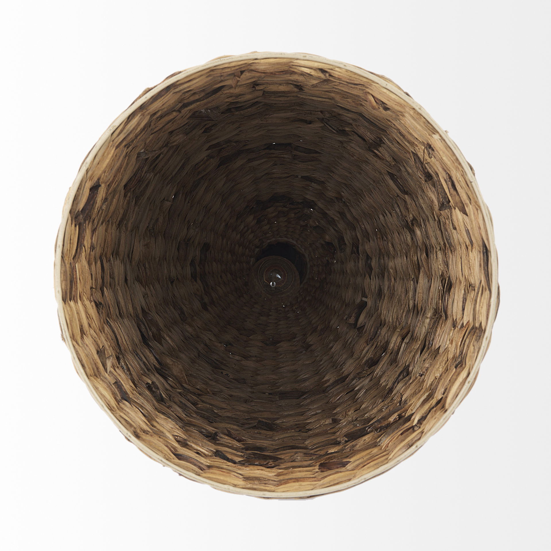 Campanile  Brown Whicker Pendant Light large image 