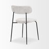 Casey Matte Black Metal with Gray Fabric Dining Chair thumbnail 5