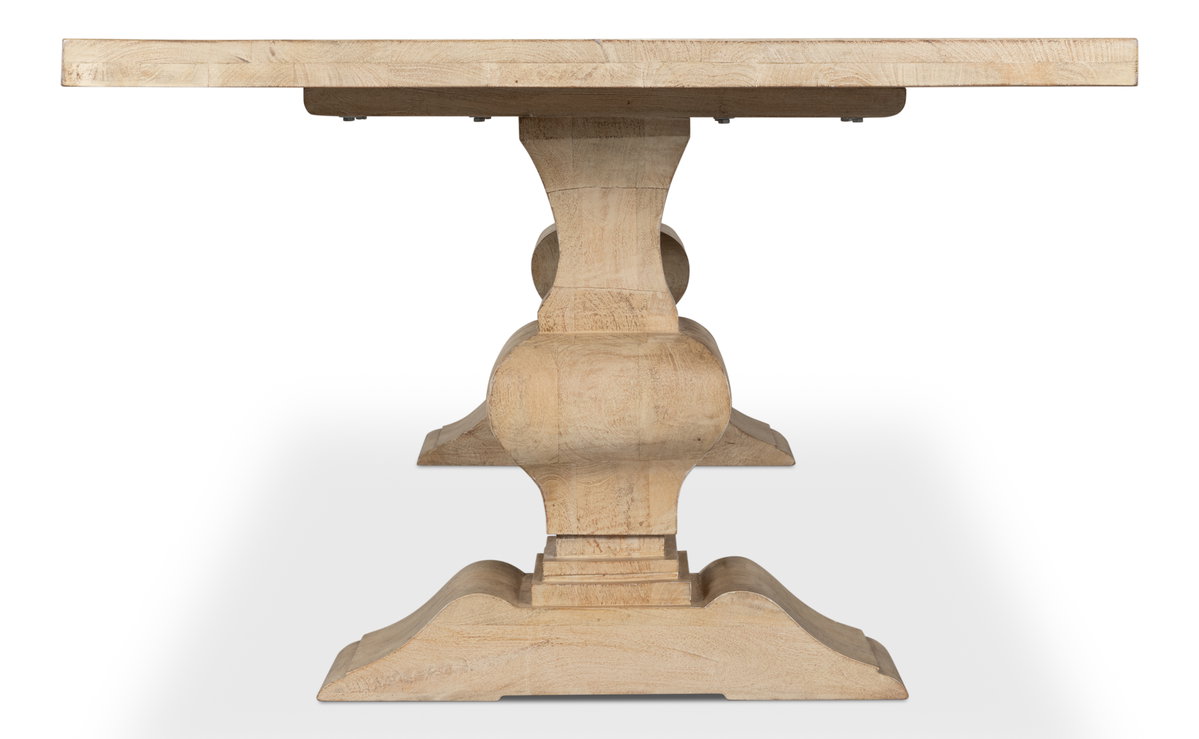 Wesley Dining Table, by Sarreid, 3'9" length x 7'10" width x 2'8" height View 4