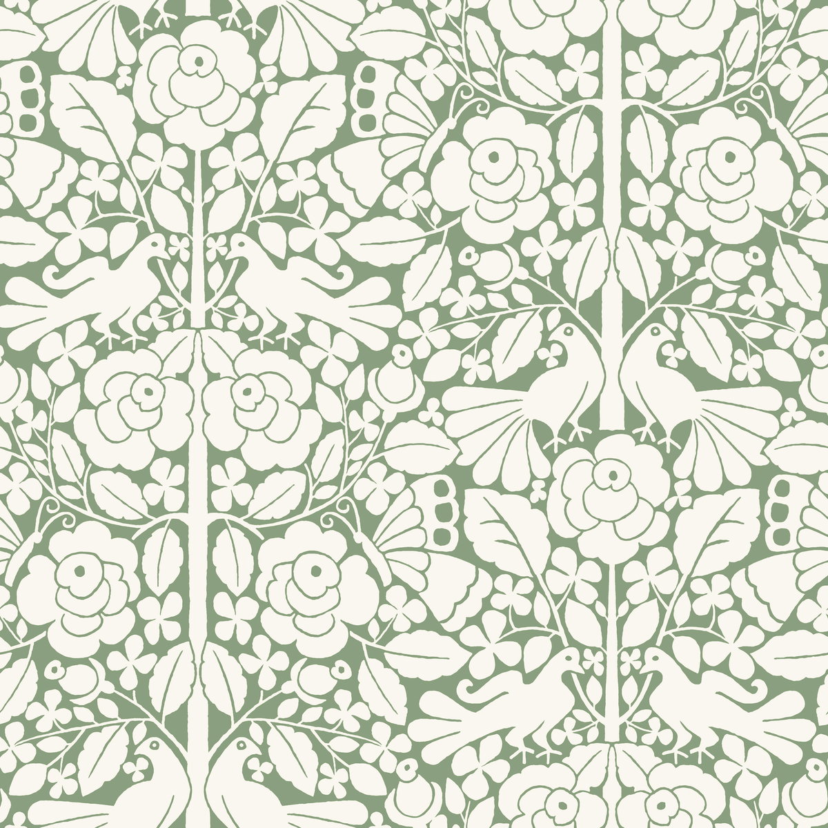 Fairy Tales Green Wallpaper, by York Wall, 33' length x 1'8.5" width x 0.02" depth