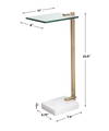 Butler Brass Accent Table, Side & End Table by Uttermost, 11" width x 23.5" height x 8" depth thumbnail 3