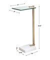 Butler Brass Accent Table, Side & End Table by Uttermost, 11" width x 23.5" height x 8" depth thumbnail 3