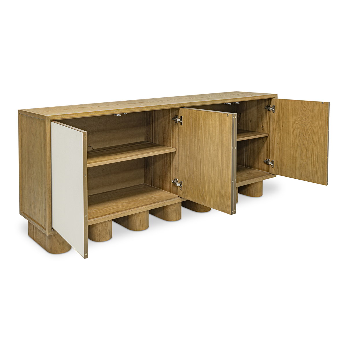 Marcelle Sideboard White, Cabinets & Sideboard by Moe's Home, 80" width x 32.63" height x 17.75" depth View 2