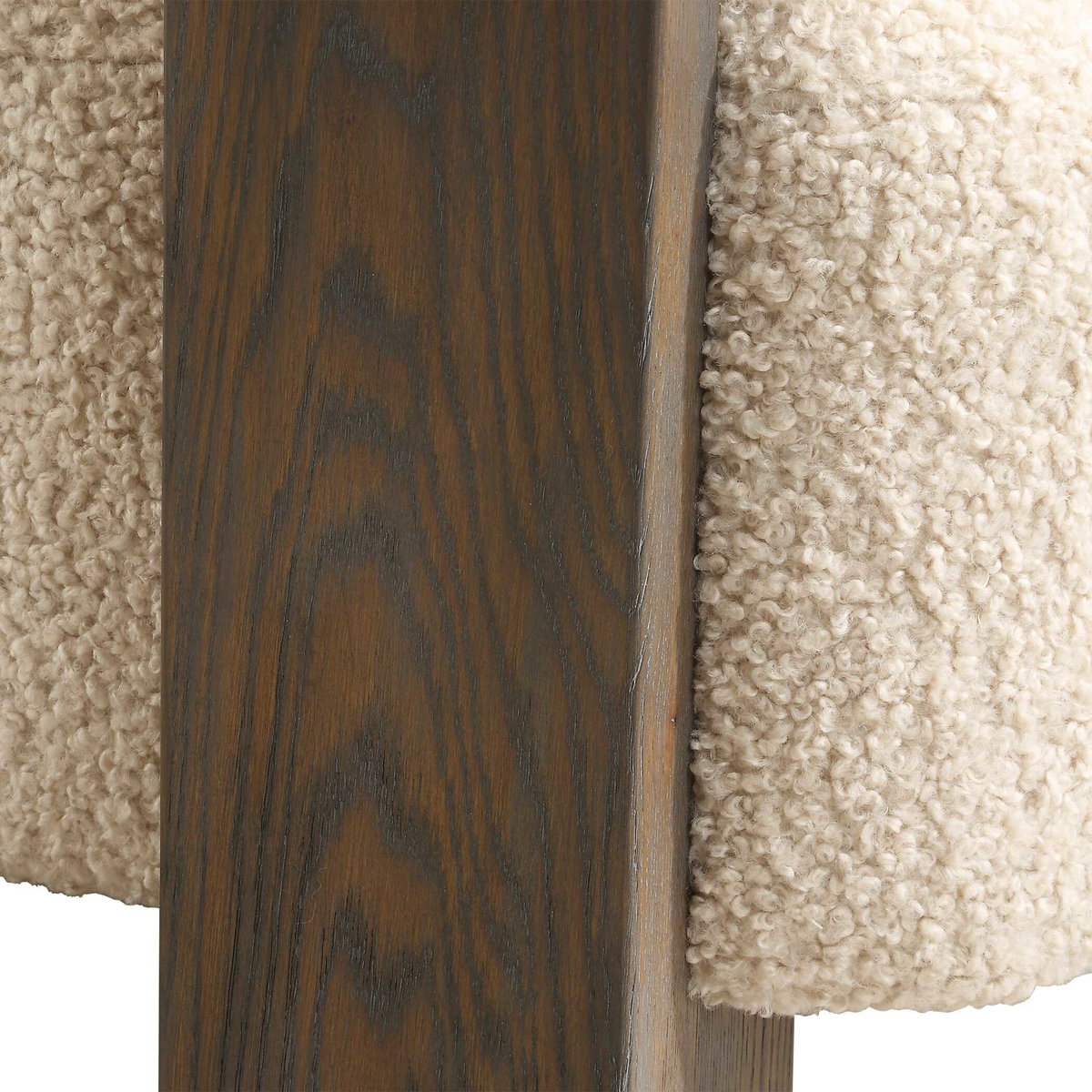 Lennox Shearling Accent Chair, by Uttermost, 38" width x 27" height x 31.5" depth View 9