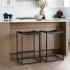Taniel Backless 26in Seat Counter Stool | Black Wood with Black Metal, Counter & Bar Stool by Mercana, 18" length x 16" width x 27.25" height thumbnail 2