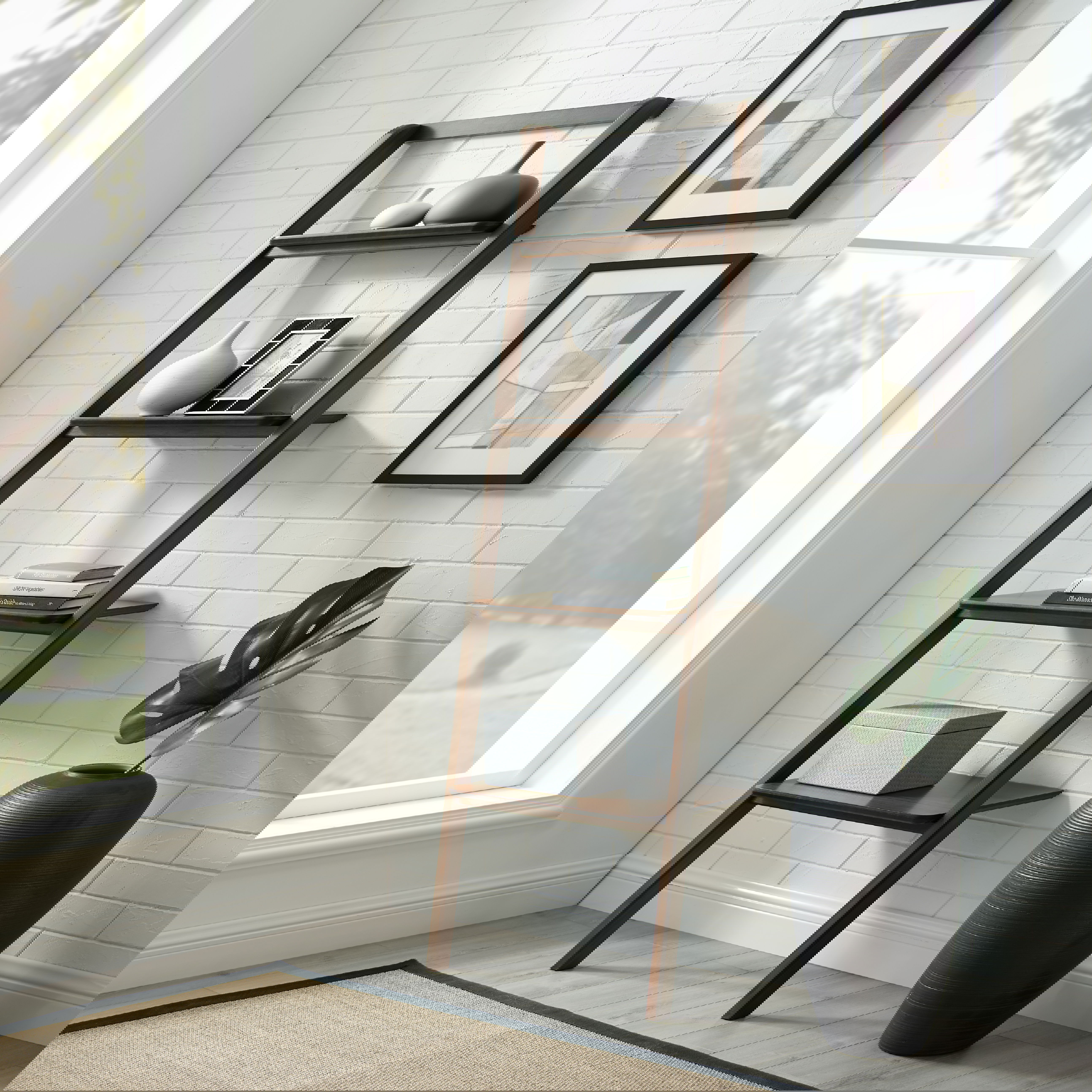 Currant Leaning Bookshelf, Black Walnut, File Storage by Greenington, 15" length x 24" width x 69.75" height View 5